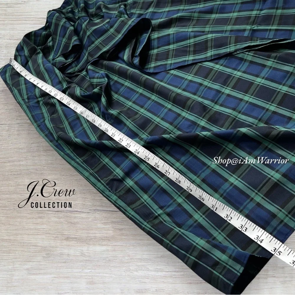 J.Crew NWT evergreen tartan ruffle midi/maxi skirt *shop@iamwarrior